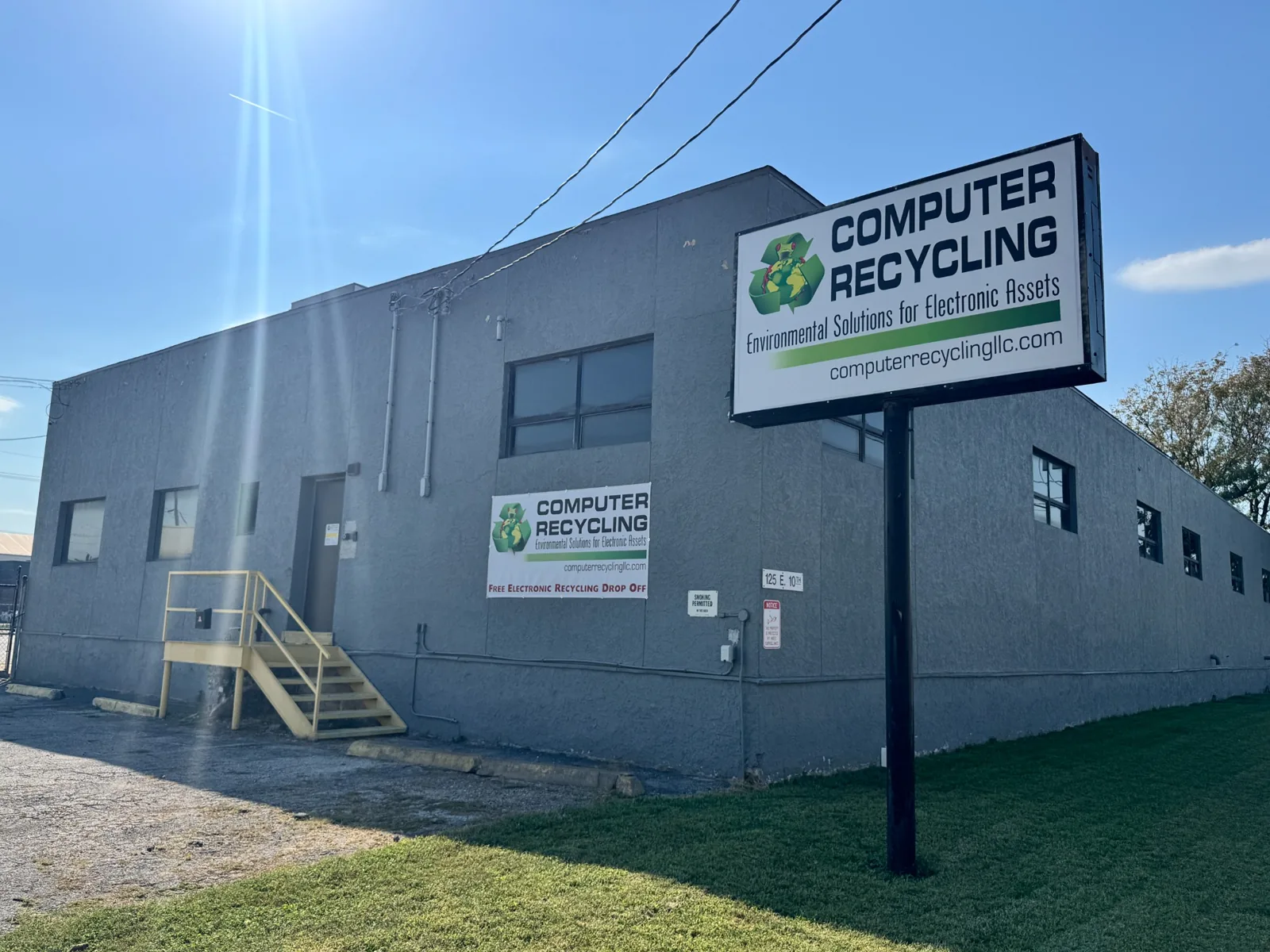 Front of Computer Recycling LLC building