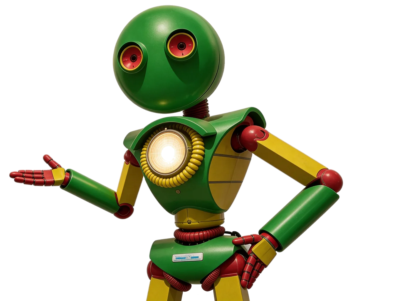 Henry the Computer Recycling LLC mascot pointing to our 4.9 star reviews